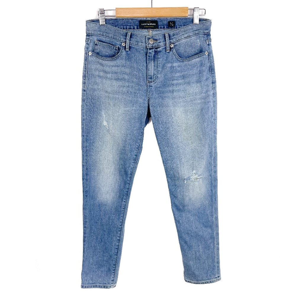 Lucky Brand Brooke Crop Distressed Skinny Jeans 29